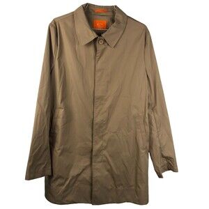 TALLIA  Men's Beige Solid Packable Trench Coat Rain Coat Windbreaker L Classic
